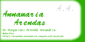 annamaria arendas business card