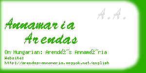 annamaria arendas business card